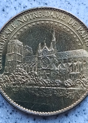 Жетон Медаль Токен туристический Нотр-Дам Париж Notre-Dame Paris