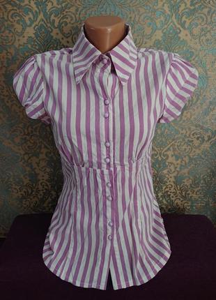 Красива жіноча блуза в смужку блузка блузочка р. s/m