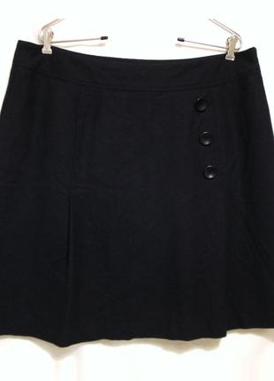 Новая юбка миди плотная черная шерсть *cappuccini* 54р