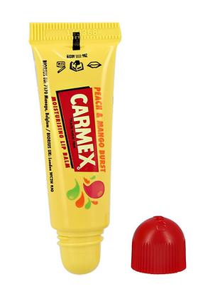 Бальзам для губ CARMEX зі смаком персику та манго, туба, 10 мл