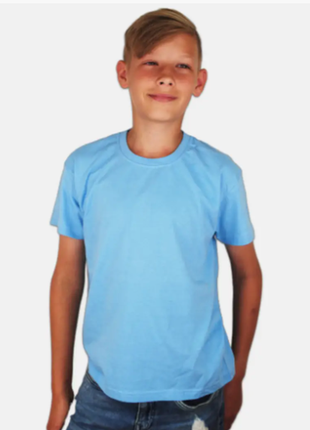 Дитяча базова біла однотонна футболка оверсайз (+25 кольорів)