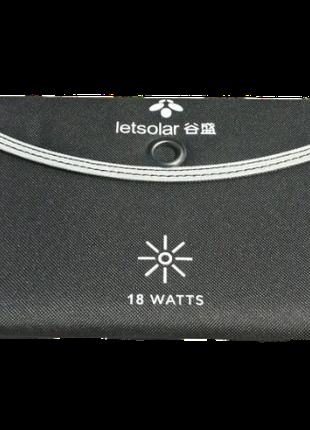 Портативная солнечная панель Letsolar 18W 2USB солнечное заряд...
