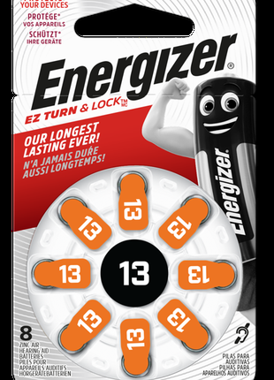 Батарейки Energizer для слуховых аппаратов, ZA 13 бл. 8шт