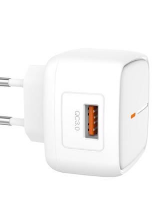 Сетевое зарядное устройство XO L59 | QC3.0 | 18W, 3A | белый