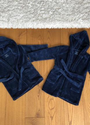 Primark синий красивый халат 9-12 месяцев