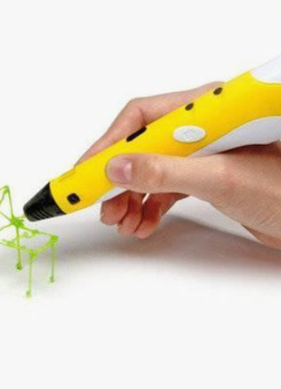 3D ручка c LCD дисплеем Pen 2 3Д принтер для рисования ЖЕЛТАЯ