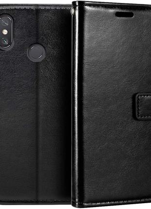 Чехол книжка с магнитом для Xiaomi Mi Max 3 Черный