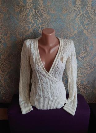 Красивый женский свитер с поясом р.s/m кофта джемпер пуловер к...