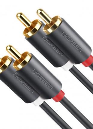 Мультимедийный кабель UGREEN 2RCA to 2RCA Audio Cable 1.5 м Bl...