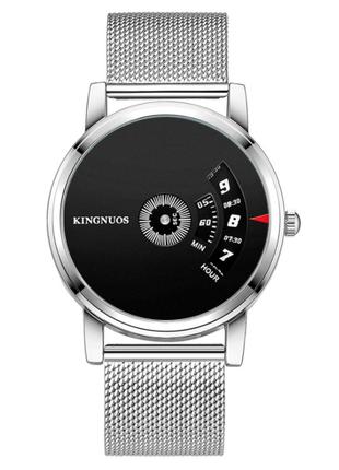Жіночий годинник Kingnuos на металевому ремінці Сріблястий