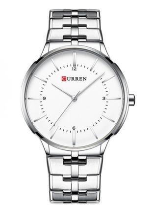 Жіночий наручний годинник металевий curren сріблястий з білим