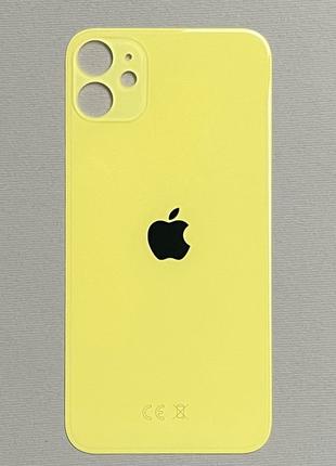 Задняя крышка для iPhone 11 Yellow на замену жёлтая