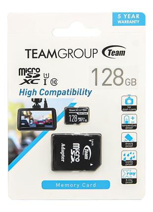 Картка пам'яті 128 GB Team MicroSDXC UHS-I Class 10 + SD-adapt...