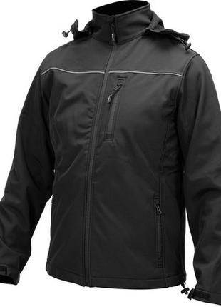 Куртка робоча SOFTSHELL з прикрип капюшоном YATO розм XL, чорн...