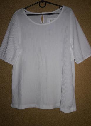 Белая блуза с коротким рукавом gina benotti, р.м 40/42 евро
