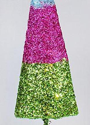 Декоративная металлическая ёлка 80см, Цветное конфетти