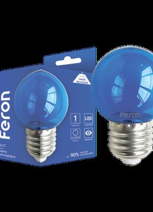 Светодиодная декоративная лампа Feron LB-37 1W E27 синяя прозр...