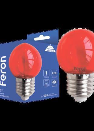 Светодиодная декоративная лампа Feron LB-37 1W E27 красная про...