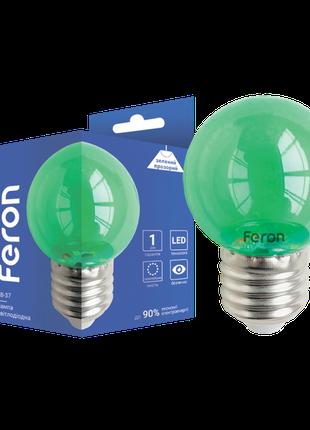Светодиодная декоративная лампа Feron LB-37 1W E27 зеленая про...