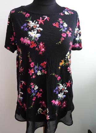 Комбинированная блузочка в цветочный принт 18 р от per una