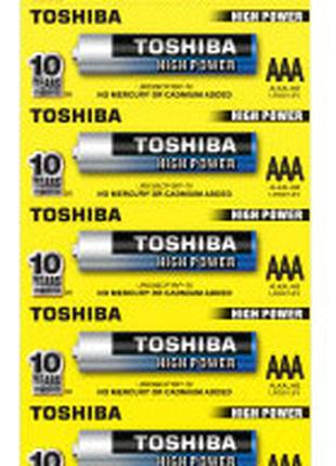 Батарейки щелочные TOSHIBA ALKALINE HIGH POWER LR03/AAA, блист...