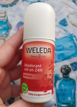 Роликовый дезодорант с гранатом weleda 24h roll on depdorant
