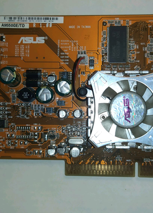 Asus A9550 GE/TD/P/128M/A AGP VGA DVI S-vid out ati Radeon 9550