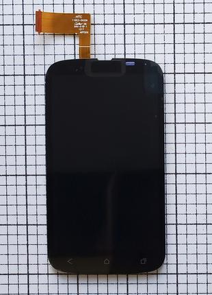LCD дисплей HTC T328w Desire V з сенсором для телефона чорний