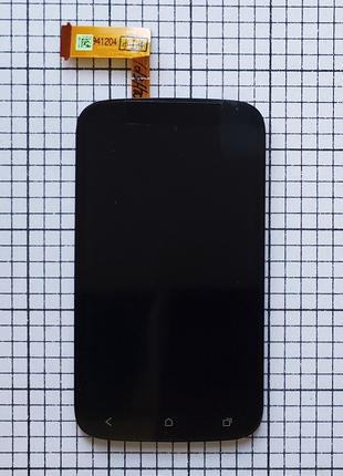 LCD дисплей HTC T328e Desire X с сенсором для телефона черный