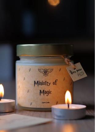 Свічка за мотивами Гаррі Поттера з ароматом Міністерства Магії