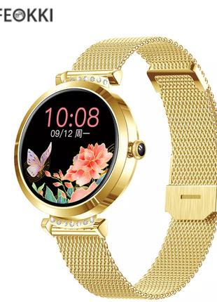 Жіночий розумний смарт годинник Smart Watch EFI70-G Золотистий...