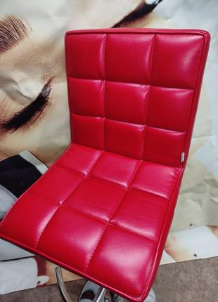 Кресло, красное, регулировка высоты, барное, для салона красоты