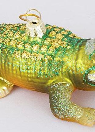 Набор (8шт.) ёлочных украшений Крокодил 15см, цвет - зеленый