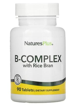Nature´s Plus,Комплекс витаминов B с рисовыми отрубями,90таблеток