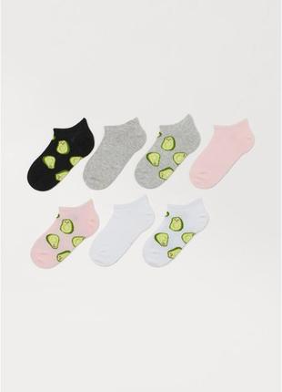 Носочки носки короткие авокадо комплект носков шкарпетки h&m д...