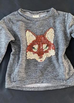 Zara свитер кофта реглан на девочку 3-4 года