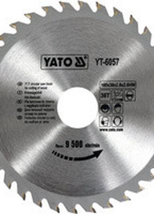 Диск пильный победитовый по дереву 160х30мм 36 зубов YATO YT-6057