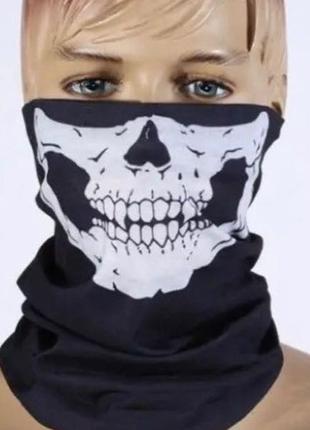 Защитная бафф маска на лицо WS "Череп" универсальная