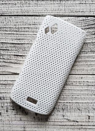Чехол Samsung S8530 Wave II белый сетка накладка для телефона