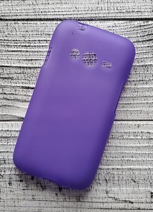 Чехол Samsung G313H Galaxy Ace 4 для телефона силиконовый фиол...