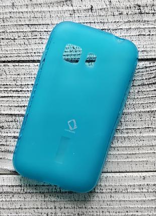 Чехол Samsung G130 Galaxy Young 2 для телефона силиконовый синий