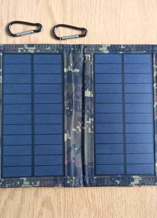 Зарядное устройство раскладное на 4 солнечных модулях, 5В 2.3А...
