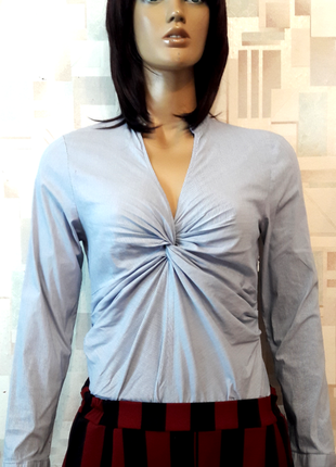 Стильная блуза рубашка в полоску от zara woman