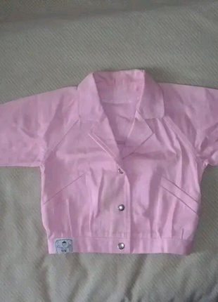 Джинсовая куртка розовая 92р.
