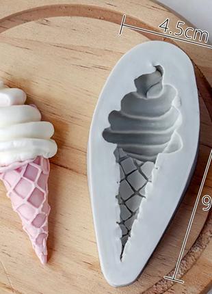 Молд силиконовый "Мороженное" - размер всего молда 9,5*4,5см