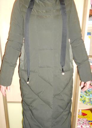 Зимове довге жіноче пальто з капюшоном, фірма VO TARUN, розмір S