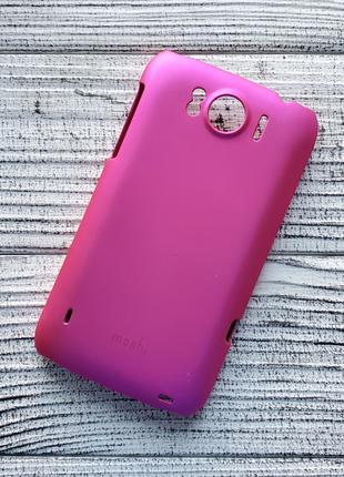 Чехол накладка HTC Sensation XL / G21 розовый