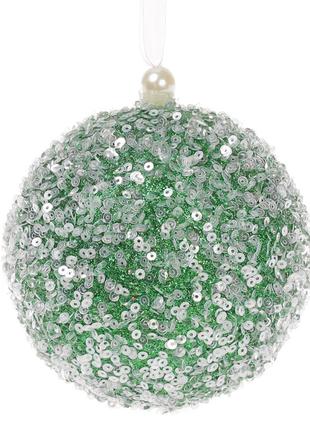 Набор (12шт.) ёлочных шаров 10см, цвет - зеленый