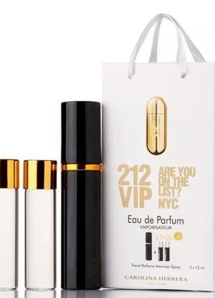 Міні-парфуми з феромонами жіночий Carolina Herrera 212 VIP 3х1...