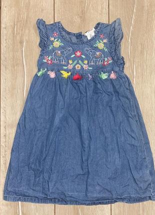 Джинсове плаття, сукня сарафан на дівчинку 6-7р bapster&mimi